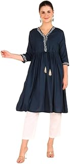 Maternity Feeding Kurti with Zip for Women | 100% Rayon Nursing Kurtis for Pregnant Woman | Pre & Post Pregnancy Kurti for Easy Breastfeeding with Pockets for Mothers