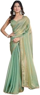 Designer Chiffon Saree – Lace Border with Stone and Diamond|Kavya Saree-26-P