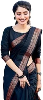 Black Bollywood Art Silk Saree for Women – Designer Ethnic Wear with Elegant Finish & Perfect Draping for Parties & Events