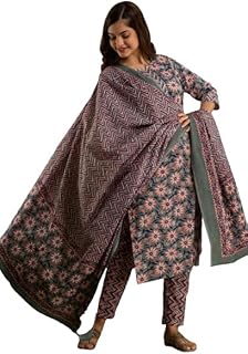 Cotton Dress Kurta with Pants and Dupatta.