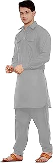 Men's Cotton Blend Pathani Suit