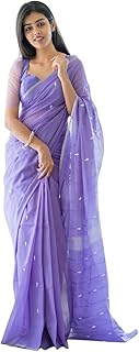 Women's Kanjivaram Soft Cotton Linen Silk Saree With Blouse Piece