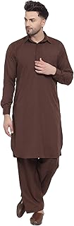 Men's Cotton Blend Pathani Kurta & Salwar Set