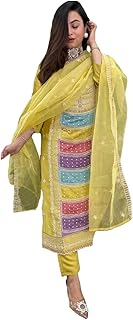 Women's Rayon Viscose Floral Straight Kurta with Pant & Dupatta