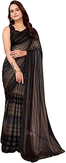 Elegant Moss Chiffon Ready-to-Wear Saree with Bangalori Satin Blouse