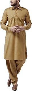 Men's Silk Blend Yellow Embroidered Kurta & Nehrujacket with White Pyjama Combo
