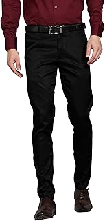 Formal Pant with Expandable Waist for Men | Men's Cotton Regular Fit Flat Front Pant for Party and Casual Wear