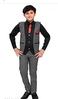Akshita Trading Boys Festive & Party, Formal, Wedding Shirt, Waistcoat and Pant Set
