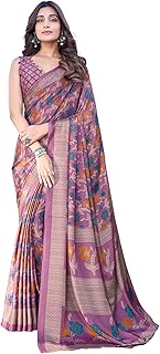 Elegant Chiffon Saree Set with Blouse - Embrace Trendy Style! Perfectly crafted for modern women (AZ-YS-P1-NEELA PURPLE)