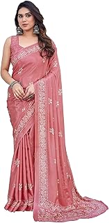 Women's Elegant Chiffon Saree with Blouse Material - Embrace Trendy Style and Timeless Elegance in this Exquisite Attire