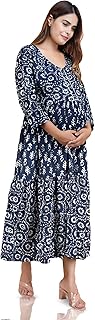 Women's Rayon Anarkali Maternity Feeding Kurti with Zippers (SE11)