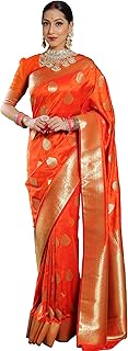 Women's Banarasi Saree Pure Kanjivaram Silk Saree Soft new ladies 2025 Design Wear Pattu Sarees Latest Sadi Party Sari collections With Blouse Piece (San Pari-224)