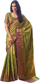 Women's Soft Silk Banarasi Saree with Unstitched Blouse Piece