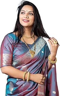 Womens Kanjivaram Banarasi Silk Saree Patola saree with Unstitched blouse piece