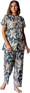 Women's Relax Fit Cotton Floral Printed 2 Piece Kurta Co-Ord Set with Trouser