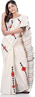 Women`s Bengali Khesh Mul Pure Cotton Handloom Saree With Blouse Piece