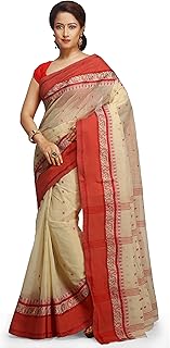 Women's Tant Pure Cotton Saree Without Blouse Piece
