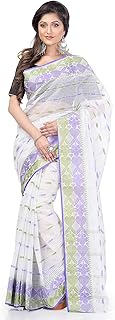 Women Bengal Tant Traditional Handloom Noyonchuri Design Pure Cotton Saree Without Blouse Piece