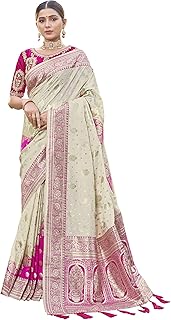 Most Trendy Jacquard Work Woven Saree with Unstitch Blouse Piece
