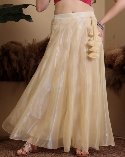 Women Flared Skirt with Tassels
