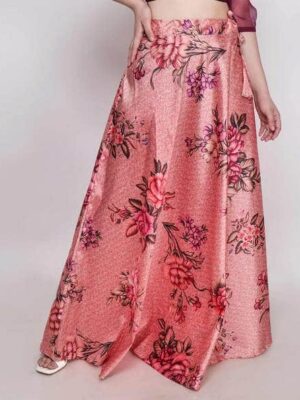 Women Floral Print Flared Skirt