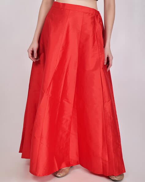 Women Flared Skirt with Semi-Elasticated Waist