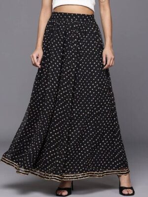 Women Printed Flared Skirt
